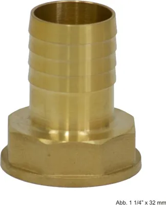 Produktbild von Messing Schlauchtülle mit Sechskant, IG x Schlauchtülle 3/4" x 20 mm