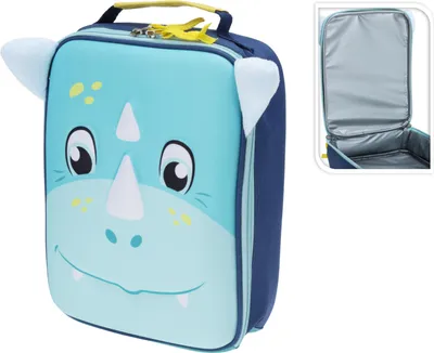 Produktbild von Kinder-Kühltasche für Snacks Dino, 19,5x7x26cm, blau