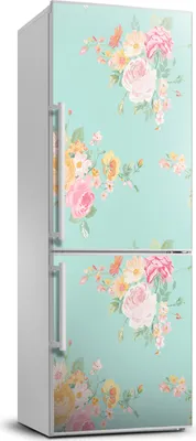 Produktbild von Tulup Kühlschrankdekoration - 70x190 cm - Aufkleber auf dem Kühlschrank - Blumen