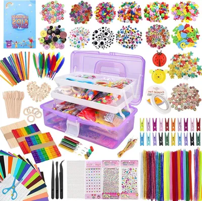 Image de Kit de loisirs créatifs pour enfants - Coffret "faites-le vous-même" - Activités créatives - Plus de 3000 pièces - 336 cm - Multicolore
