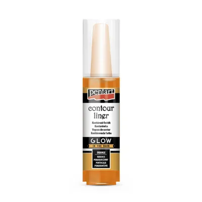 Produktbild von PENTART leuchtende Konturenfarbe 20ml orange - 1 Stück