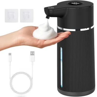 Produktbild von Dopwii Seifenspender, 420 ml, Berührungslos, Digitalanzeige, 4-stufig einstellbar, für Küche & Bad, ABS, 0,25s Spendezeit, ca. 2 Monate Laufzeit