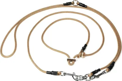 Produktbild von Mystique Hunting Profi Umhängeleine 6mm mit Zugbegrenzung S 275cm beige