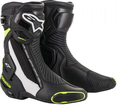 Produktbild von Alpinestars SMX Plus V2 Motorradstiefel Schwarz / Weiß / Fluo-Gelb 44