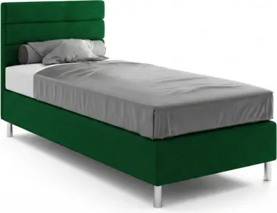 Produktbild von Hotelbett 80x200 cm - Grün - Polsterbett für Hotels und Pensionen - Boxspringbett - Wasserabweisend - Als Doppelbett Stellbar - ANFI
