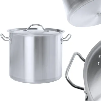 Zdjęcie produktu dla Garnek Średni Z Pokrywką Budget Line 24 L 360X240 - Hendi 832844