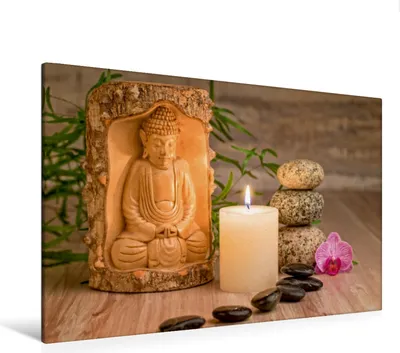 Produktbild von Calvendo  Textil-Leinwand 120 cm x 80 cm quer Reise zu Buddha, Eschrich - HeschFoto Heiko; 7425305