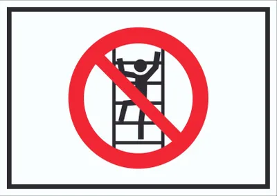 Produktbild von Schild Klettern verboten Symbol A0 (841x1189mm)