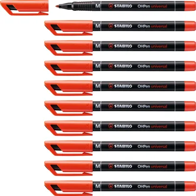 Produktbild von Folienstift - STABILO OHPen universal - permanent medium - 10er Pack - rot
