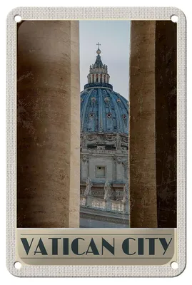 Produktbild von Blechschild Reise 12x18cm Vatikan City Gebäude Architektur Schild