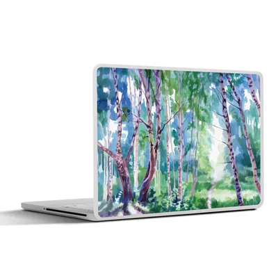 Produktbild von MuchoWow® Laptop Aufkleber Sticker Cover Bäume - Farben - Sommer 40x30 cm - Laptop Dekoration - Selbstklebend