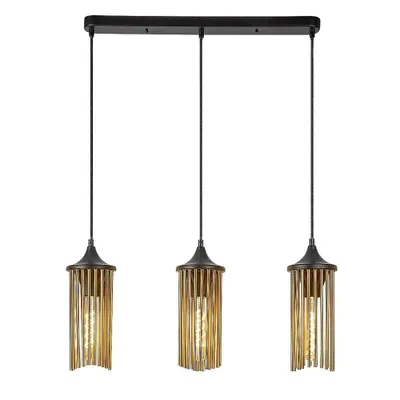 Produktbild von Rabalux 72153 Pendelleuchte 3 Spots Roxas, E27, schwarz-kupfer, rund, Modern, ø120mm