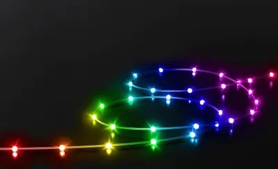 Produktbild von Twinkly Lichterkette Dots 200 LED Warmweiss und Multicolor Outdoor 10m transparent