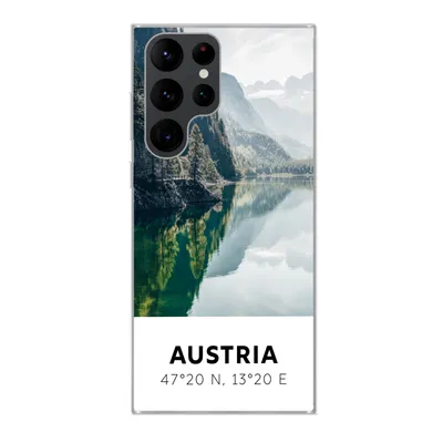 Produktbild von MuchoWow® Handyhülle Schutzhülle Hülle für Samsung Galaxy S22 Ultra Österreich - Wasser - Grün - Alpen Silikon Softcase Handy Hülle - Abbildung