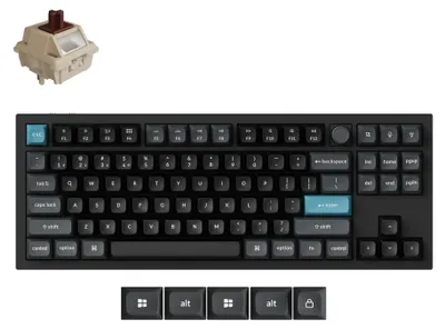Immagine prodotto di Keychron Q3 Ultra 8K, cablato e wireless, Bluetooth, interruttore meccanico, QWERTY, LED RGB, nero