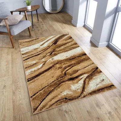 Produktbild von Rechteckiger Teppich 80x150 cm LUKEN - beige / braun