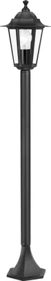 Produktbild von EGLO Außen-Stehlampe Laterna 4, 1 flammige Außenleuchte, Stehleuchte aus Aluguss in Schwarz und Glas in Transparent, E27 Fassung, IP44