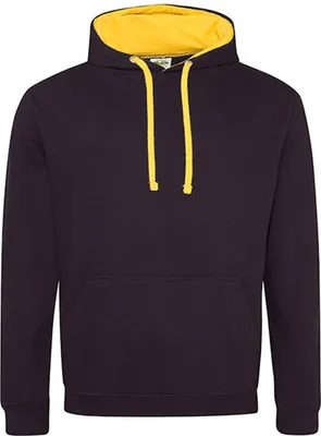 Produktbild von Just Hoods JH003 | Varsity Herren Hoodie / Kaputzenpullover - Farbe: Jet Black/Gold - Größe: XL