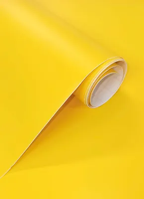 Image de GOYAPRINT : Film adhésif vinyle jaune mat, dimensions 60 x 300 cm, idéal pour les meubles, la cuisine, les murs, etc