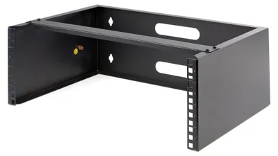 Zdjęcie produktu dla Stelaż montażowy do montażu na ścianie - 19-calowy uchwyt ścienny do urządzeń sieciowych - maksymalne obciążenie: 20 kg