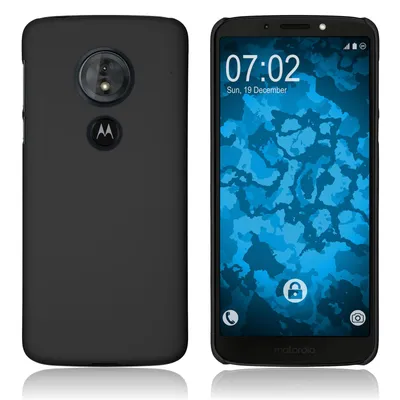 Produktbild von PhoneNatic Case kompatibel mit Lenovo Moto G6 Play - Hülle schwarz gummiert Hard-case Cover
