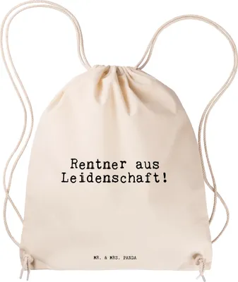 Produktbild von Mr. & Mrs. Panda gymnastiktasche Rentner aus Leidenschaft!  - Transparent - Geschenk, Sprüche, sporttasche klein, Spruch Weisheiten Zitate Lustig Weisheit Worte, Gymbag