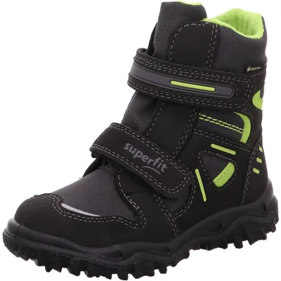 Produktbild von Superfit Gore-Tex Husky2 Klett Kinder Winterstiefel Schwarz/Grün, 0-809080-0300 - Gr. 36
