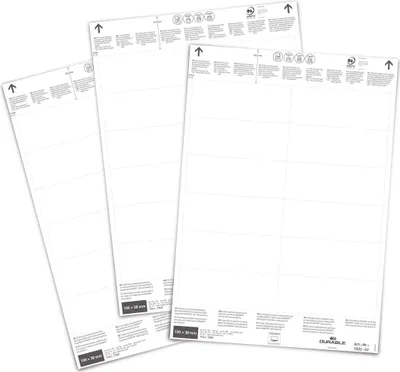 Produktbild von DURABLE Einsteckschilder 100x38 mm 240 St., 102202 weiß
