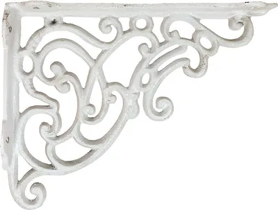 Produktbild von Regalträger Landhausstil Regalhalter Regalwinkel Gusseisen Weiß 18x24cm