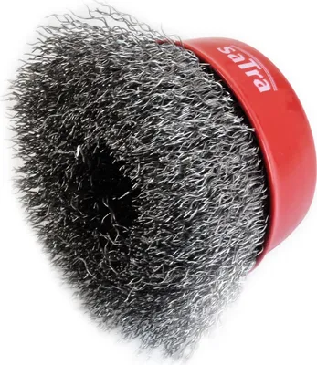 Immagine prodotto di Spazzola metallica a tazza, abrasiva ,per la rimozione della ruggine dal metallo, scorie di saldatura, superfici metalliche 75 mm Satra