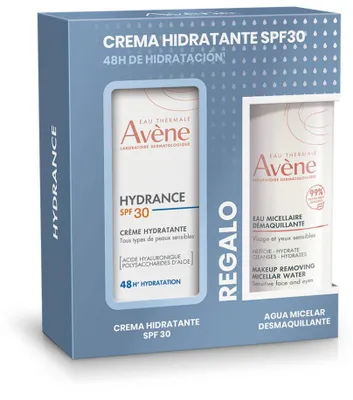 Imagen del producto de HYDRANCE: Crema hidratante con SPF 30 + Agua micelar, set de 2 unidades
