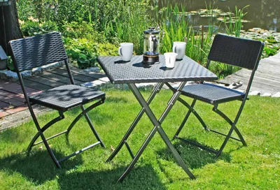 Produktbild von Balkonset "Ventana" in schwarz.