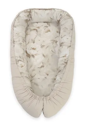Immagine prodotto di Culla bifacciale premium BOBONO- peonia/grigio pietra