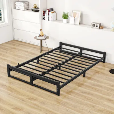 Produktbild von Metallbettgestell, schwarz, 120 x 200 cm, geräuscharm, für Erwachsene und Kinder