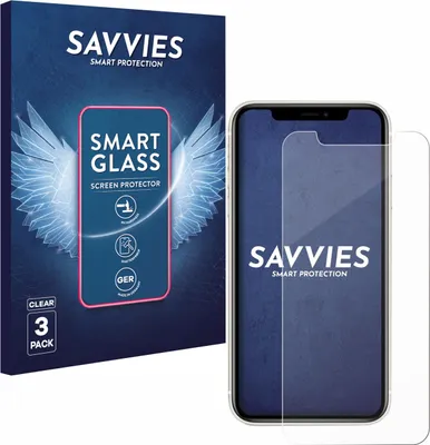 Produktbild von 3x Savvies Schutzglas Folie für Apple iPhone 11 9H Panzer Schutzfolie Glas Displayschutz klar transparent