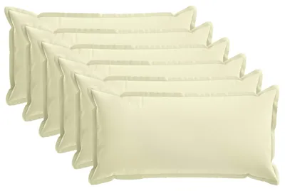 Produktbild von vidaXL Kissenbezug 6 stk. HOUTEN Creme 40 x 80 cm Polyester