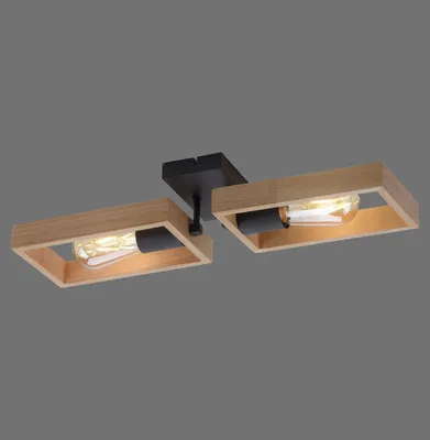 Produktbild von JUST LIGHT FRANKY Wand- und Deckenleuchte E27 max. 60W 2-fach schwarz 15657-18