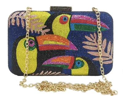 Produktbild von Mini-Tukan Damen-Clutch mit Kristallen