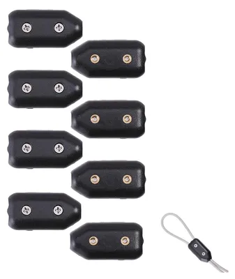 Kabelklemmen 10 mm, 4 Stück, Kunststoff, für 11-12 mm Seile