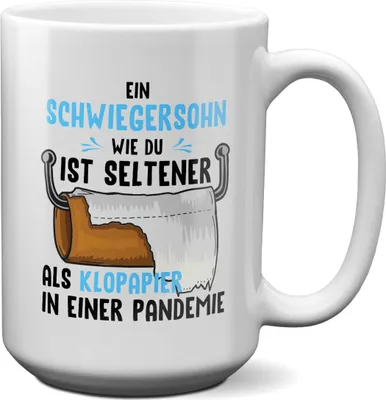 Produktbild von 22Feels XL Tasse Schwiegersohn Geschenk Bräutigam Hochzeit Männer Vatertag Herrentag Weihnachten Geburtstag Kaffeetasse Haferl Geschenkidee Bürotasse