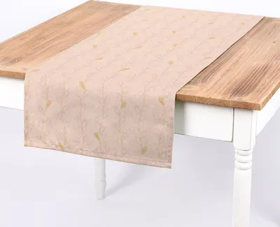 Produktbild von SCHÖNER LEBEN. Tischläufer Metallic Blätterranken rosa gold 40x160cm
