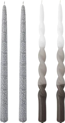 Image de Bougie Bloomingville Frost, couleur grise, en paraffine