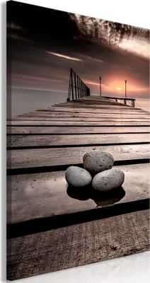 Produktbild von Vliesstoff Leinwandbild - September Sunset (1 Part) Vertical 60x90 cm Landschaften c-C-0287-b-a