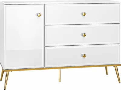 Image de Commode combinée AIKE – largeur 120 cm, blanc