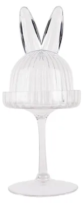Produktbild von Clayre & Eef Glocke Kaninchen Ø 12x29 cm Transparant Glas