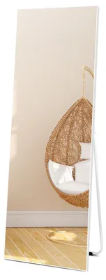 Produktbild von Standspiegel 150 x 51 cm Weiß PVC-Rahmen Gehärtetes Glas