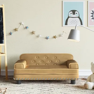 Immagine prodotto di Design Nuovo divano per bambini Marrone 70x45x30 cm Divani per bambini in velluto CC80180706