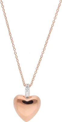 Produktbild von Kette Smart Jewel Anhänger Herz mit Zirkonia, rosé vergoldet, Silber 925 Rosé vergoldet 47 cm