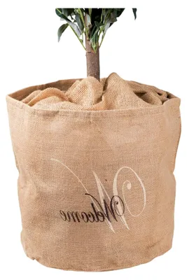 Produktbild von Winterschutz Jute-Übertopf Welcome, H: 35cm, B: 38cm, Natur