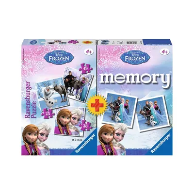 Image de RAVENSBURGER Ice Kingdom Puzzle 3en1 (25,36,49 pièces) + jeu de mémoire